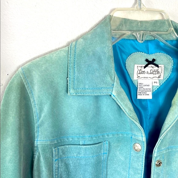 Live a Little Blue Blazer Suede-Like Jacket - Picture 1 of 16